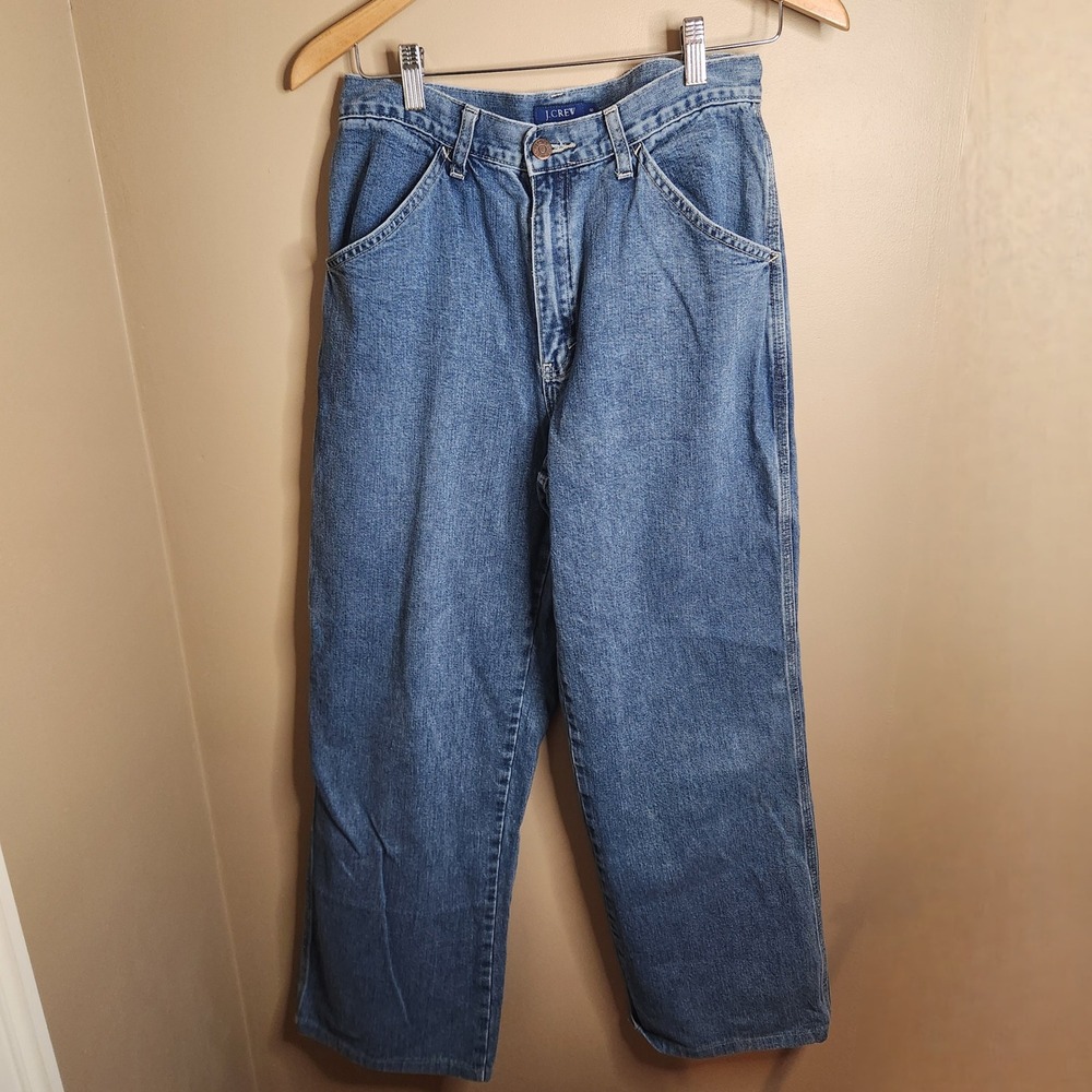 J.Crew Vintage Style High Rise Carpenter Jeans Medium Wash Blue Size 6